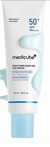 کرم ضد آفتاب بیرنگ صورت مدیکیوب SPF50 مدل zero pore برای کنترل منافذ 50 میلی