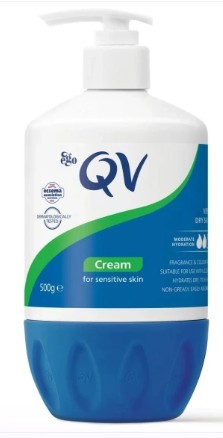 کرم مرطوب کننده پمپی دست و بدن QV حجم 500 گرم