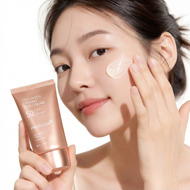 کرم ضد آفتاب مدی کیوب بی رنگ کلاژن مدل SPF50 حجم 50 میلی لیتر